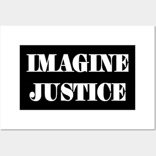 IMAGINE JUSTICE - White - Front Posters and Art